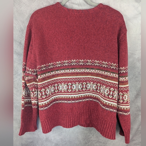 Tiara International XL Zippered Cardigan Red Nordic - Picture 7 of 9